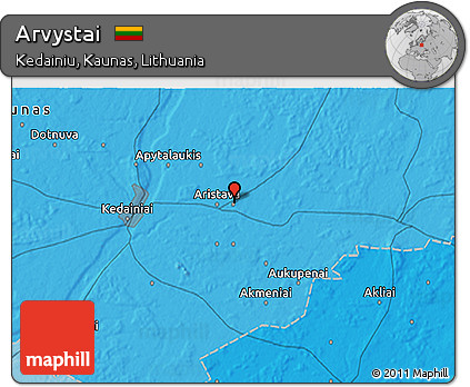 Political 3D Map of Arvystai