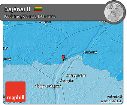 Political 3D Map of Bajėnai II