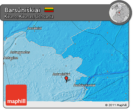 Political 3D Map of Barsūniškiai