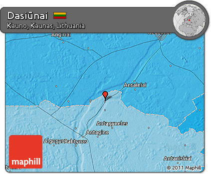 Political 3D Map of Dasiūnai
