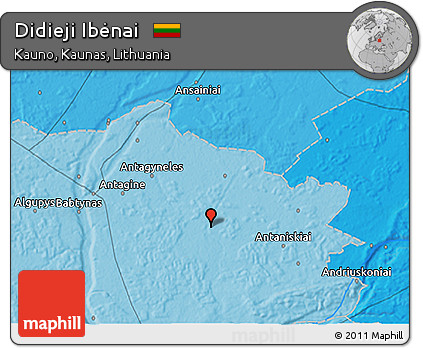 Political 3D Map of Didieji Ibėnai