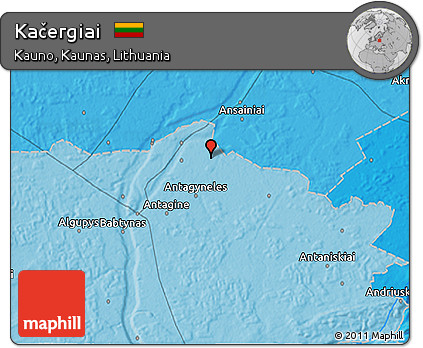 Political 3D Map of Kačergiai