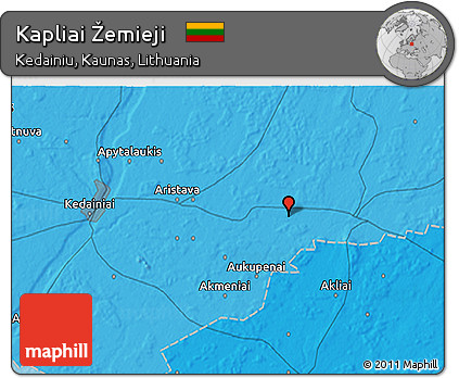 Political 3D Map of Kapliai Žemieji
