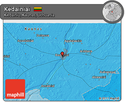 Political 3D Map of Kėdainiai