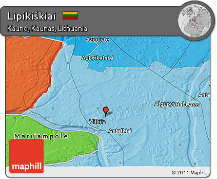 Political 3D Map of Lipikiškiai
