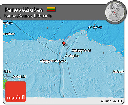 Political 3D Map of Panevėžiukas