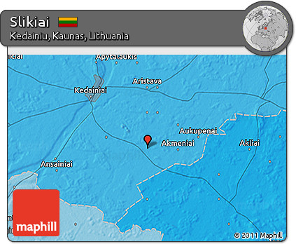 Political 3D Map of Slikiai