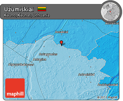 Political 3D Map of Užumiškiai