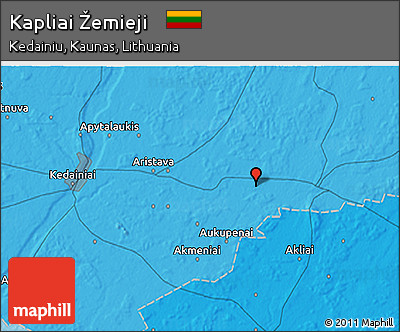 Political 3D Map of Kapliai Žemieji