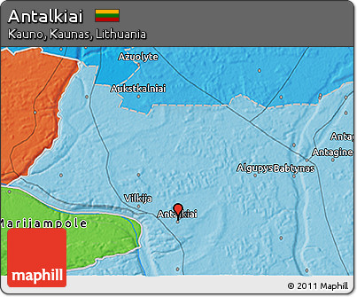 Political 3D Map of Antalkiai