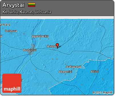 Political 3D Map of Arvystai