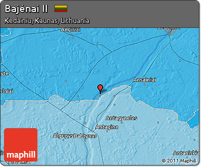 Political 3D Map of Bajėnai II