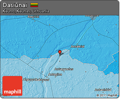 Political 3D Map of Dasiūnai