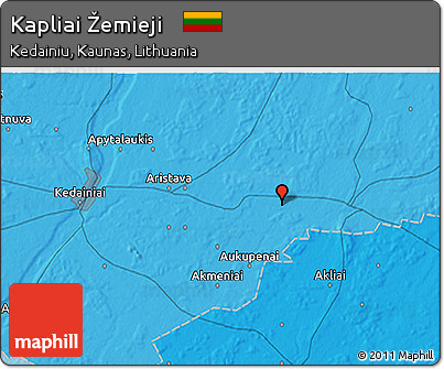 Political 3D Map of Kapliai Žemieji