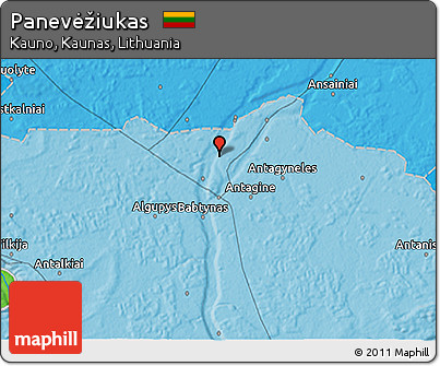 Political 3D Map of Panevėžiukas