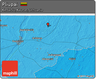 Political 3D Map of Pliupai