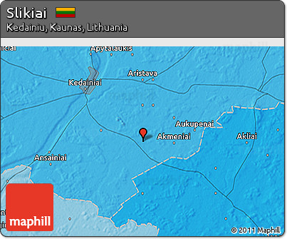 Political 3D Map of Slikiai