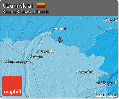 Political 3D Map of Užumiškiai