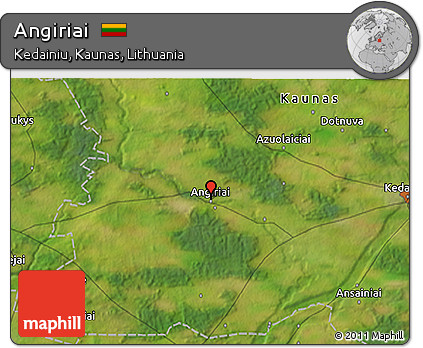 Satellite 3D Map of Angiriai