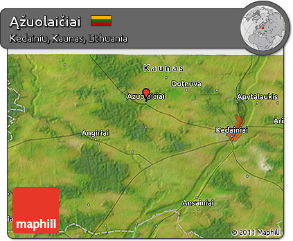 Satellite 3D Map of Ąžuolaičiai