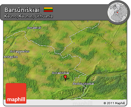 Satellite 3D Map of Barsūniškiai