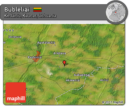 Satellite 3D Map of Bubleliai
