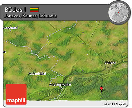 Satellite 3D Map of Būdos I