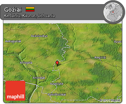 Satellite 3D Map of Gožiai