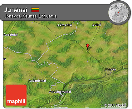 Satellite 3D Map of Junėnai