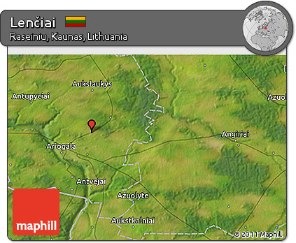 Satellite 3D Map of Lenčiai