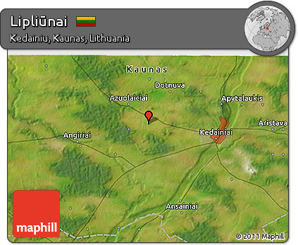 Satellite 3D Map of Lipliūnai