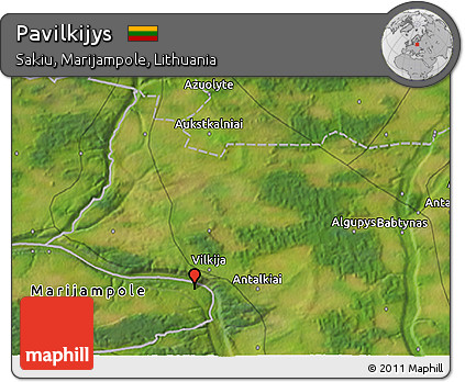 Satellite 3D Map of Pavilkijys