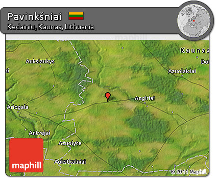Satellite 3D Map of Pavinkšniai