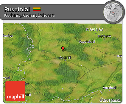 Satellite 3D Map of Ruseiniai