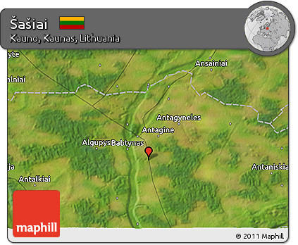 Satellite 3D Map of Šašiai