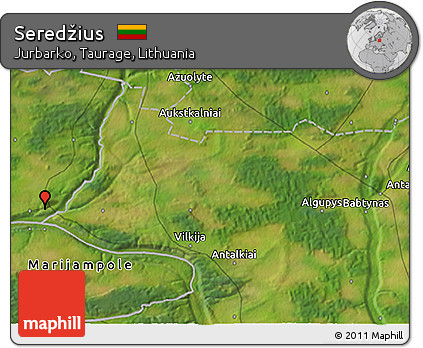 Satellite 3D Map of Seredžius