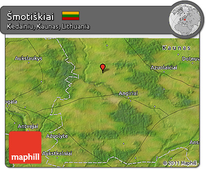 Satellite 3D Map of Šmotiškiai