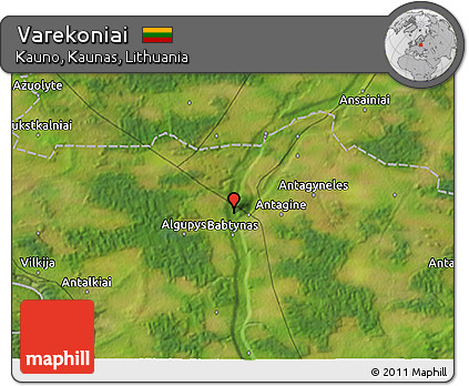 Satellite 3D Map of Varekoniai