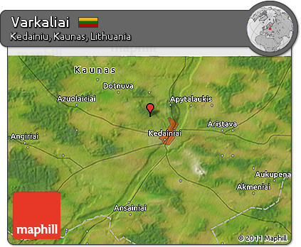 Satellite 3D Map of Varkaliai