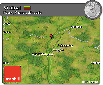 Satellite 3D Map of Vikūnai