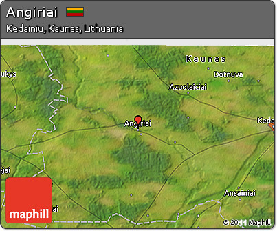 Satellite 3D Map of Angiriai