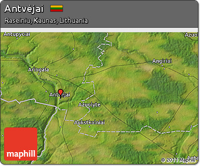 Satellite 3D Map of Antvėjai