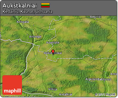Satellite 3D Map of Aukštkalniai