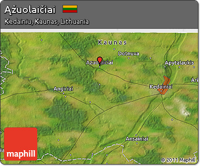 Satellite 3D Map of Ąžuolaičiai