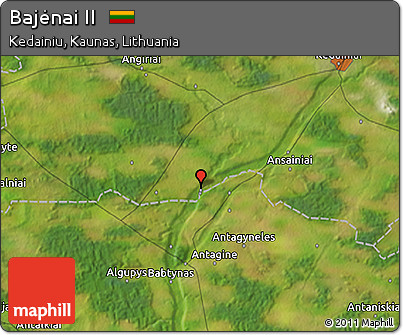 Satellite 3D Map of Bajėnai II