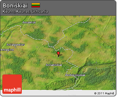 Satellite 3D Map of Boniškiai
