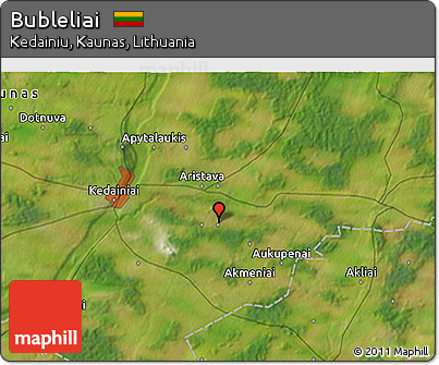 Satellite 3D Map of Bubleliai