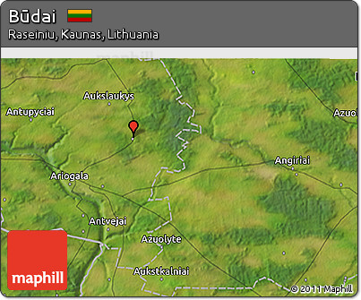 Satellite 3D Map of Būdai