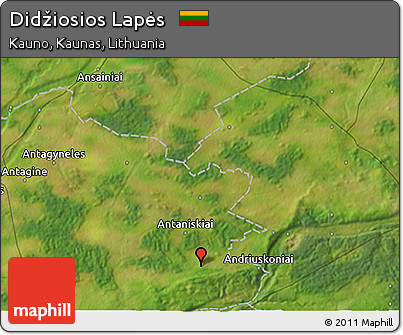 Satellite 3D Map of Didžiosios Lapės