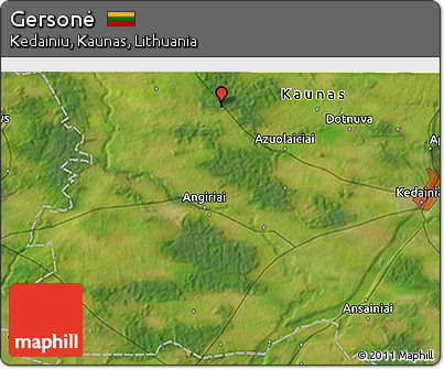 Satellite 3D Map of Gersonė